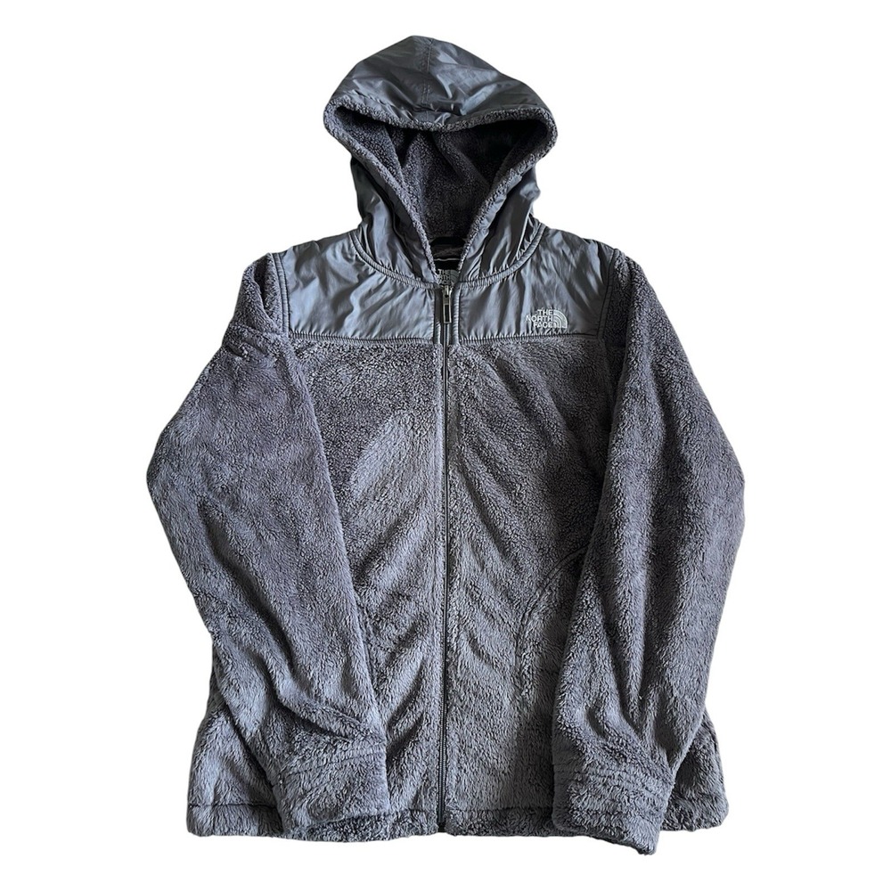 The North Face Women's Osito Hooded Full-Zip Fleece Jacket Grey Size Small